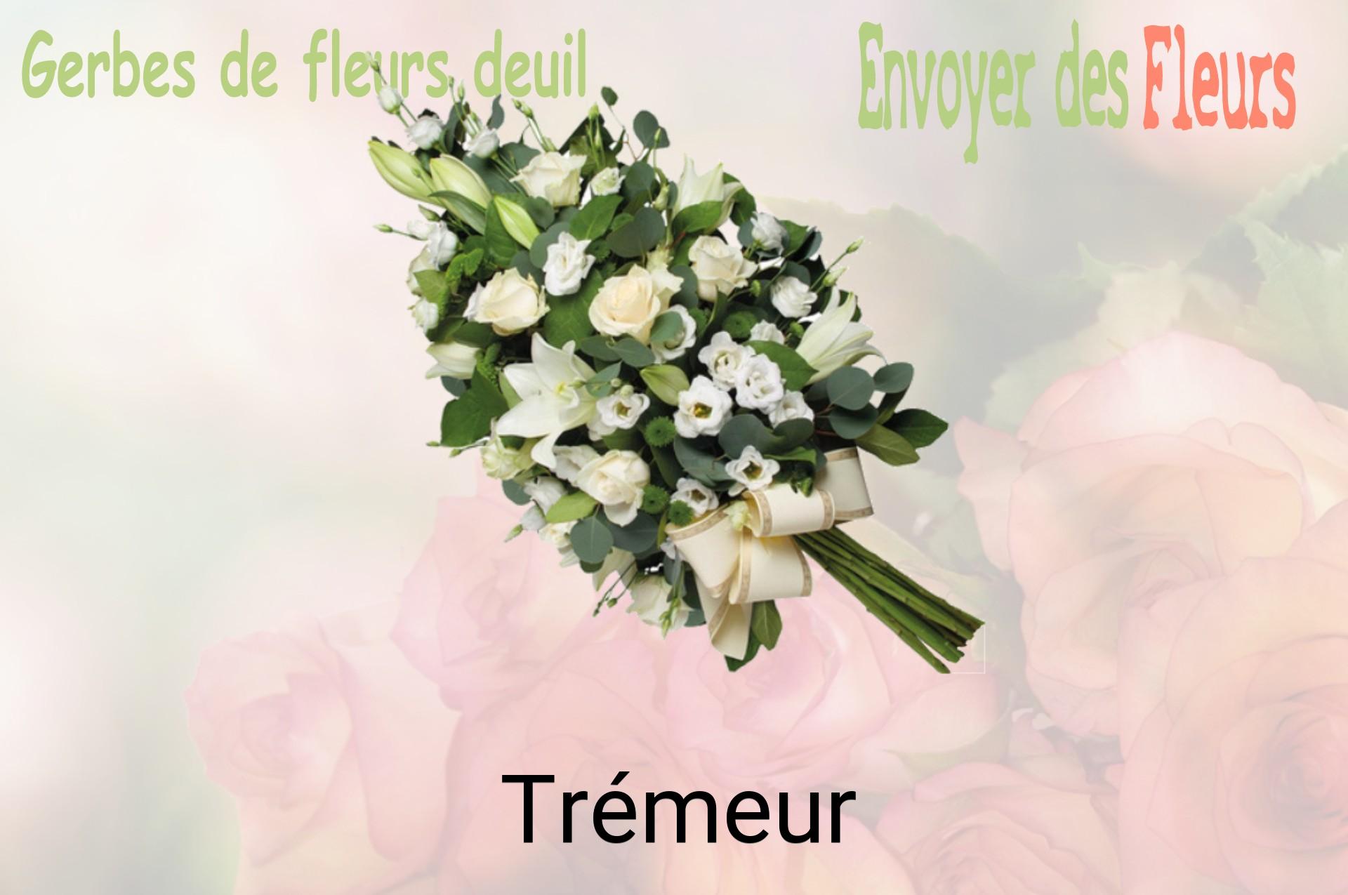 Gerbe de fleurs de deuil livrée à Trémeur